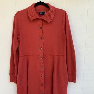 Fenini burnt orange comfy dress size m